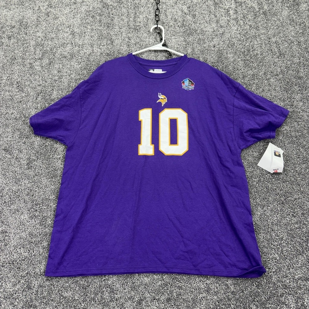 Minnesota Vikings Shirt Mens 2XL Purple NFL Football NFL Team Apparel Tarkenton